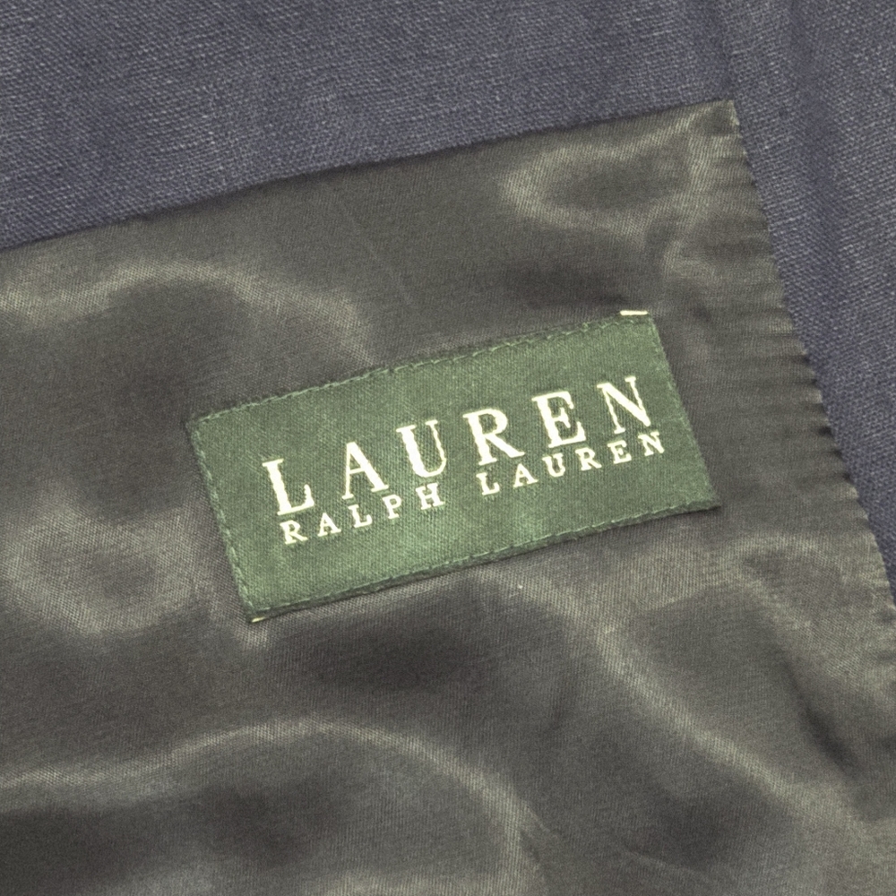 Lauren Ralph Lauren Blazer  Linen Sport Linen Suit Casual Blue Jacket Men's 52R - Picture 3 of 17